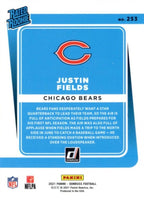 Chicago Bears 2021 Donruss Factory Sealed Team Set with a Rated Rookie Card of Justin Fields #253