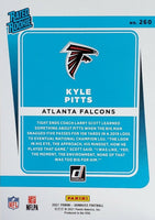 Atlanta Falcons 2021 Donruss Factory Sealed Team Set with a Rated Rookie Card of Kyle Pitts #260