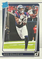 Houston Texans 2021 Donruss Factory Sealed Team Set with Rated Rookie Cards of Davis Mills #273, Nico Collins and Brevin Jordan Plus