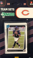 Chicago Bears 2021 Donruss Factory Sealed Team Set with a Rated Rookie Card of Justin Fields #253