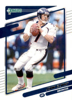 Denver Broncos 2021 Donruss Factory Sealed Team Set featuring a Rated Rookie Card of Patrick Surtain II
