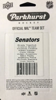 Ottawa Senators 2020 2021 Upper Deck PARKHURST Factory Sealed Team Set with Brady Tkachuk SP Card #250 Plus