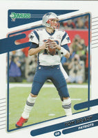 Tom Brady 2021 Panini Donruss Series Mint Card #2 picturing him in his White New England Patriots Jersey