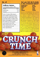 LeBron James 2022 2023 Panini Donruss Crunch Time Series Mint Insert Card #10