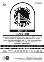 Stephen Curry 2022 2023 Hoops Basketball Series Mint Tribute Card #294