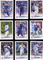 Chicago Cubs 2022 Topps Complete 17 Card Team Set Featuring Willson Contreras Plus Rookie Cards and Others