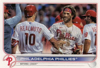 Philadelphia Phillies 2022 Topps Complete Mint Hand Collated 24 Card Team Set Featuring Bryce Harper and Rhys Hopkins Plus Rookie Cards and Others