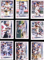 Atlanta Braves 2022 Topps Complete Mint Hand Collated 25 Card Team Set Featuring Ronald Acuna and Austin Riley Plus Rookie Cards and Others