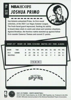 San Antonio Spurs 2021 2022 Hoops Factory Sealed Team Set With Rookie Cards of Joshua Primo and Joe Wieskamp