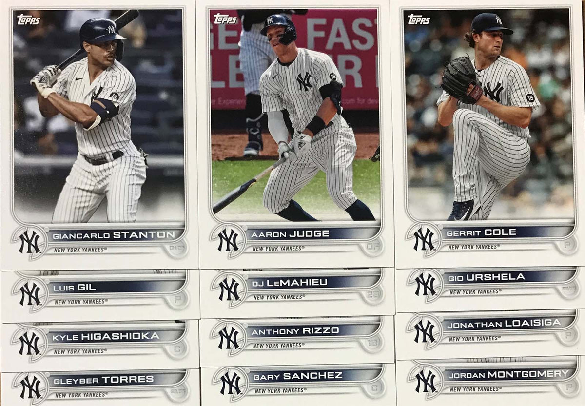 New York Yankees / 2022 Topps Baseball Team Set (Series 1 and 2) with (26)  Cards. PLUS 2021 Topps New York Yankees Team Set (Series 1 and 2) with (26)