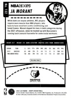 Ja Morant 2021 2022 Hoops Basketball Series Mint Card #132