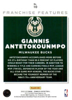 Giannis Antetokounmpo 2022 2023 Panini Donruss Franchise Features Series Mint Insert Card #10