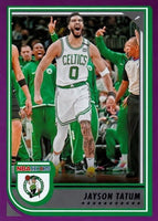 Jayson Tatum 2022 2023 HOOPS Basketball Series Mint Purple Parallel Card #1