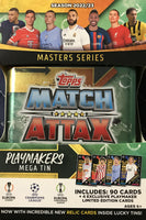 2022 2023 Topps UEFA Champions League Match Attax Soccer MEGA MASTERS SERIES 90 Card Tins with 4 EXCLUSIVE Limited Edition Cards