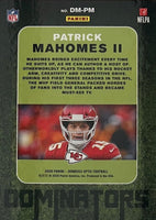 Patrick Mahomes II 2020 Donruss OPTIC Dominators Series Mint Insert Card #DM-PM