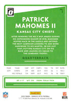 Patrick Mahomes II 2020 Donruss OPTIC Series Mint Card #1