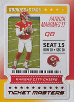 Patrick Mahomes II 2020 Panini Rookies and Stars Ticket Masters Series Mint Card #1