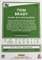 Tom Brady 2020 Panini Donruss Series Mint Card #230 picturing him in his Tampa Bay Buccaneers Jersey.