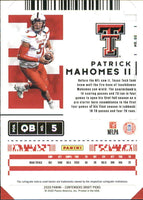 Patrick Mahomes II 2020 Panini Contenders Draft Season Ticket Card #80
