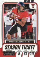 Patrick Mahomes II 2021 Panini Contenders Draft Season Ticket Card #1