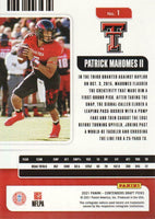 Patrick Mahomes II 2021 Panini Contenders Draft Season Ticket Card #1