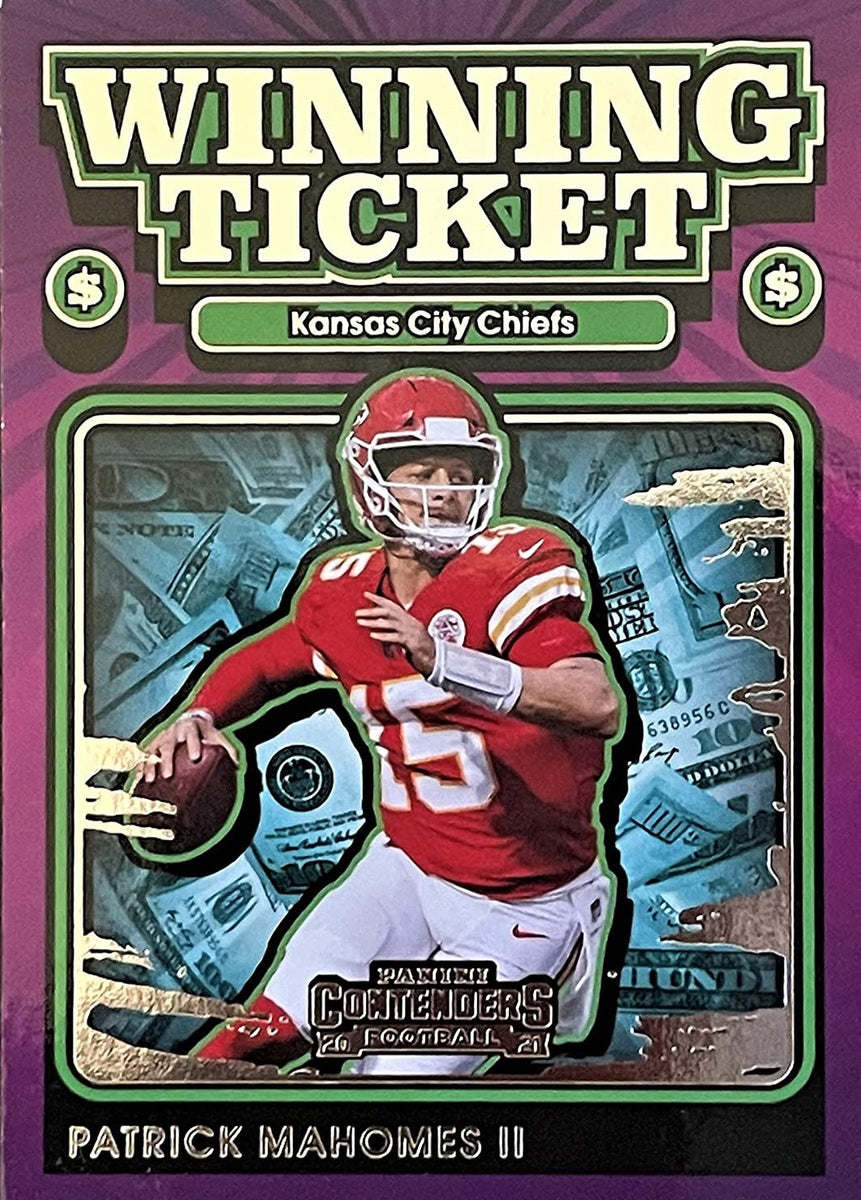 : 2022 Panini NFL Contenders Winning Ticket Emerald #2 Patrick  Mahomes II Kansas City Chiefs Officially Licensed Football Trading Card  (Stock Photo shown, card in Near Mint to Mint Condition) : Sports