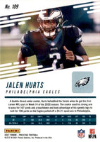 Jalen Hurts 2021 Panini Prestige Series Mint 2nd Year Card #109