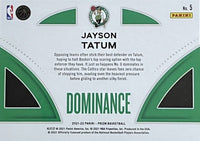 Jayson Tatum 2021 2022 Panini Prizm Dominance Series Mint Insert Card #5