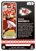 Patrick Mahomes II 2022 Panini Absolute Series Mint Card #38