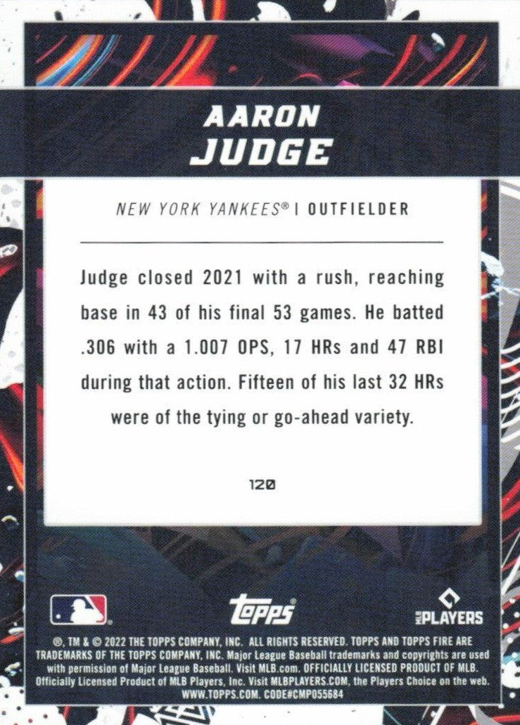 2022 Leadoff Series Full Set Chaser - Aaron Judge - Candy