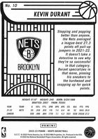 Kevin Durant 2022 2023 Panini Hoops Basketball Series Mint BLUE Parallel Version Card #10