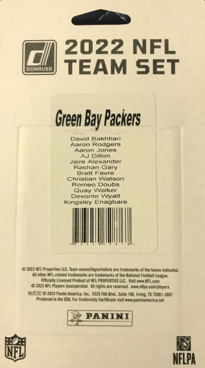 : Green Bay Packers 2021 Donruss Factory Sealed Team Set with  Aaron Rodgers, Brett Favre and 3 Rookies Plus : Collectibles & Fine Art