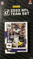 Baltimore Ravens 2022 Donruss Factory Sealed Team Set Featuring Lamar Jackson with a Rated Rookie Card of Kyle Hamilton plus 4 others