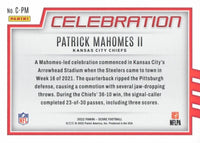 Patrick Mahomes 2022 Score Celebration Red Parallel Mint Card #C-PM