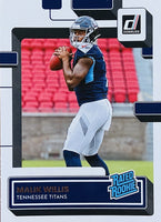 Tennessee Titans 2022 Donruss Factory Sealed Team Set with Rated Rookie Cards of Malik Willis, Treylon Burks plus 2 Other Rookies