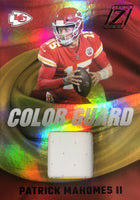 Patrick Mahomes 2022 Panini Zenith Color Guard Series Mint Insert Card #CG-2 Featuring an Authentic White Jersey Swatch
