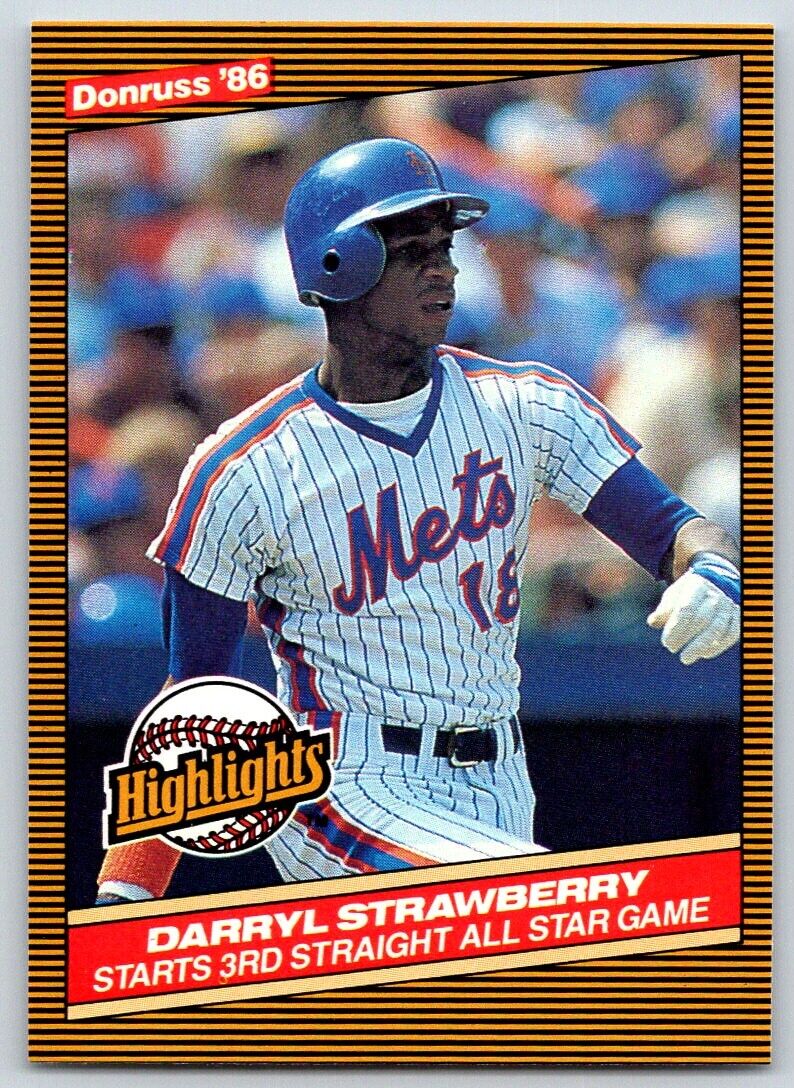 Darryl Strawberry 1986 Donruss Highlights Series Mint Card 24 The