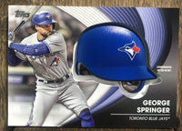 George Springer 2022 Topps Update Commemorative Batting Helmet Card #BH-GS