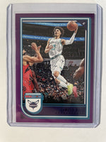 LaMelo Ball 2022 2023 Panini Hoops Purple Parallel Series Mint Card #90