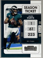 Jalen Hurts 2021 Panini Contenders Season Ticket Series Mint 2nd Year Card #79