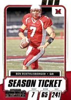 Ben Roethlisberger 2021 Panini Contenders Draft Picks Season Ticket Series Mint Card #12