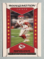 Patrick Mahomes II 2022 Panini Rookies & Stars Man in Motion Series Mint Card #MM-29