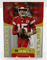 Patrick Mahomes II 2019 Panini Score Fantasy Stars Series Mint 3rd Year Insert Card #FS-1