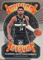 Giannis Antetokounmpo 2021 2022 Donruss Optic Winner Stays Series Mint Card #1