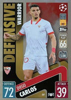 Diego Carlos 2021 2022 Topps Match Attax Defensive Warrior Series Mint Card #247