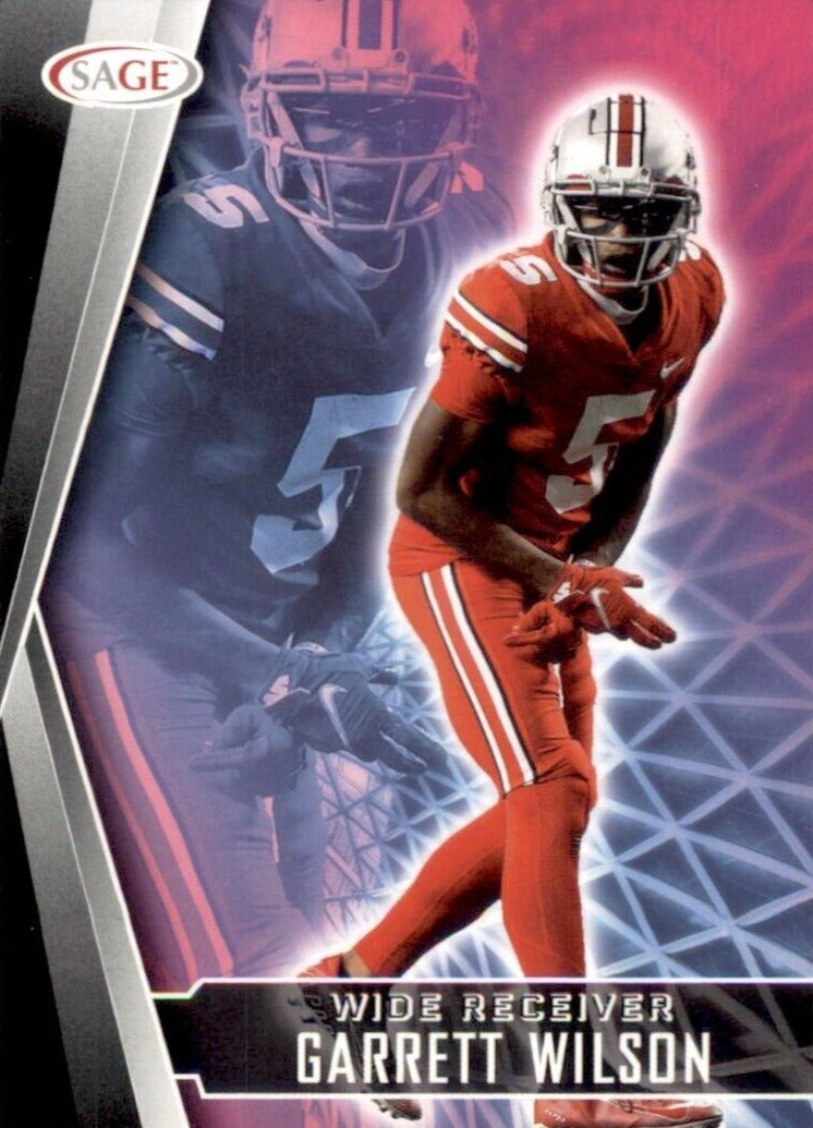 Garrett Wilson 2022 Sage High Series Mint Rookie Card 157 The