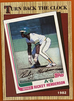 Rickey Henderson 1987 Topps Tiffany Turn Back the Clock Series Mint Glossy Card #311