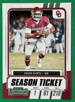 Jalen Hurts 2021 Panini Contenders Draft Picks Season Ticket Series Mint 2nd Year Card #26