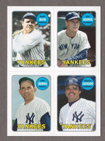 Babe Ruth 2013 Topps Archives 4 in 1 Mini Stickers Series Mint Card #69S-RGBJ with Gehrig, Berra and Reggie