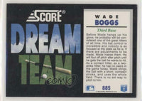 Wade Boggs 1992 Score Dream Team Series Mint ERROR Card #885